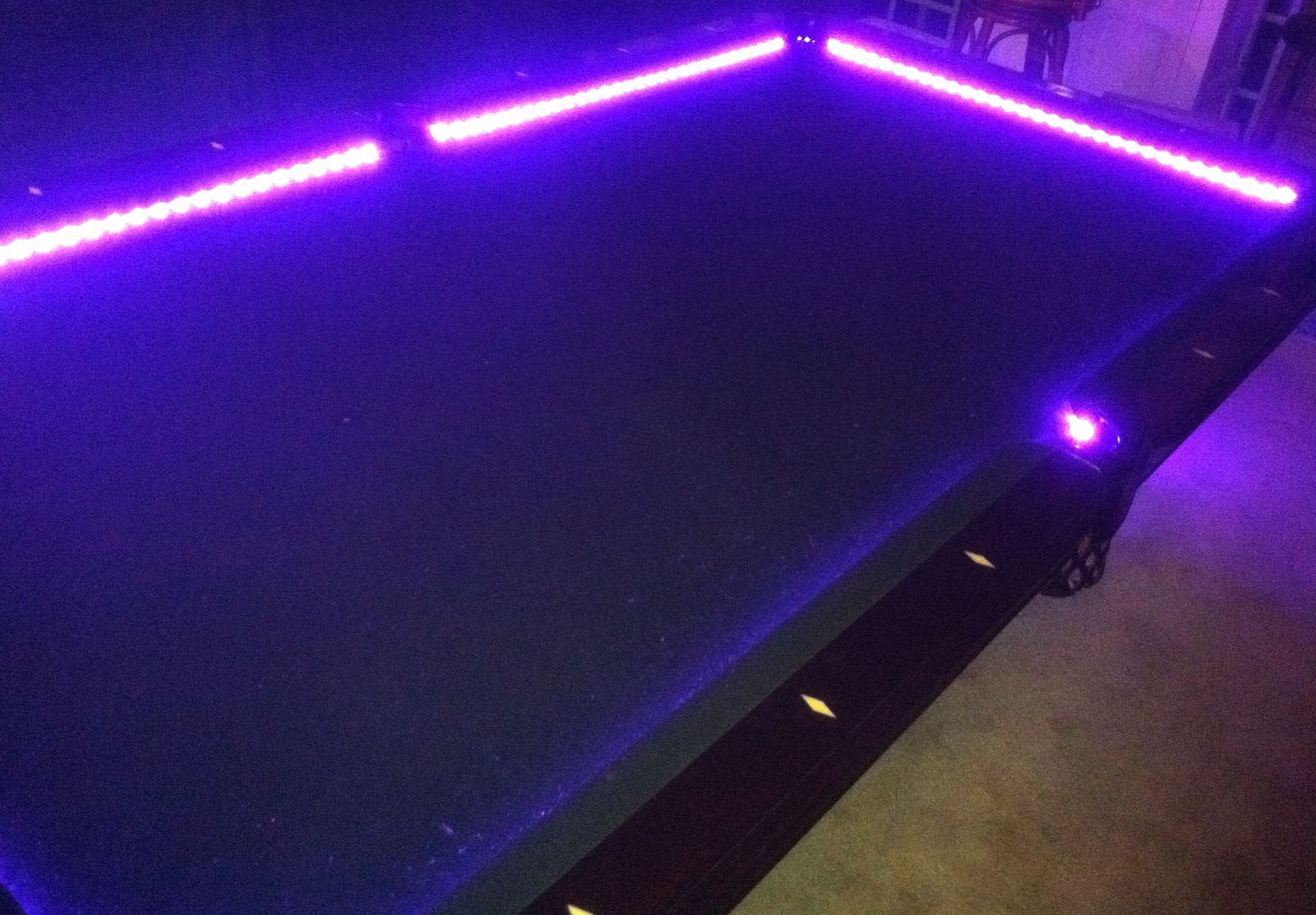 Bar Billiard Pool Table Bumper LED RGB Color Changing Lights Remote